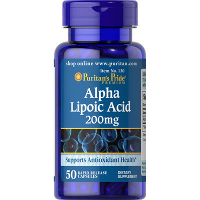 Puritan's Pride 2 Units of Alpha Lipoic Acid 200 mg-50-Capsules