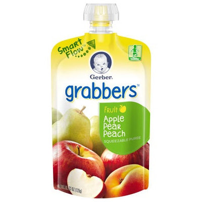 Gerber® Grabbers® Squeezable Puree | Apple Pear Peach