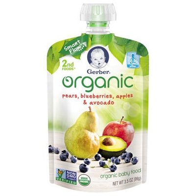 Gerber® Organic 2nd Foods® Baby Food | Pears Blueberries Apples & Avocado