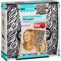 Spa Massage Multi-Functional Massager with Eyemask, Zebra, 2 pc