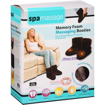 Spa Massage Memory Foam Massaging Booties, Gray Large, 1 pr