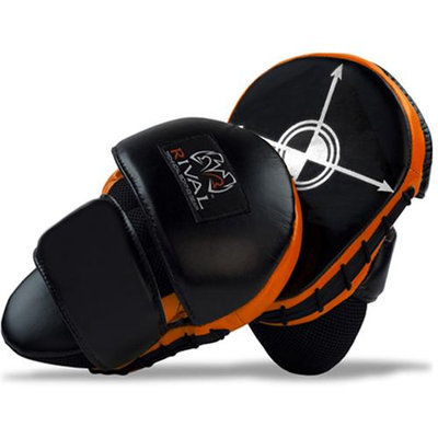 Rival Boxing Mini Russ Anber Punch Mitts - Black/Orange/White