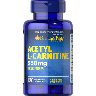 Puritan's Pride Acetyl L-Carnitine 250 mg-120 Capsules