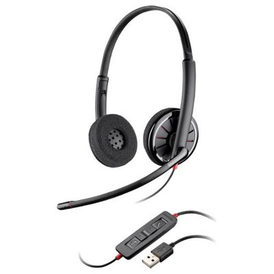 Plantronics Blackwire C320-m Headset - Stereo - USB - Wired - Over-the-head - Binaural - Supra-aural - Noise Cancelling Microphone (89919-78)