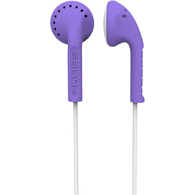 Koss-headphones Ke10v Violet Stereo Earbuds Slim - Contour Design Soft Rubber Body
