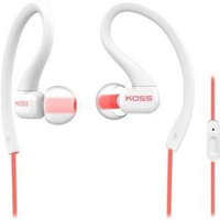 Koss Fitseries Ksc32i Earset - Stereo - White, Coral - Mini-phone - Wired - 16 Ohm - 15 Hz - 20 Khz - Over-the-ear, Earbud - Binaural - In-ear - 3.94 Ft Cable (187858)