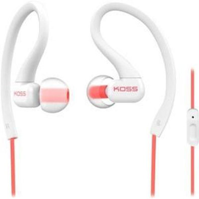 Koss Fitseries Ksc32i Earset - Stereo - White, Coral - Mini-phone - Wired - 16 Ohm - 15 Hz - 20 Khz - Over-the-ear, Earbud - Binaural - In-ear - 3.94 Ft Cable (187858)