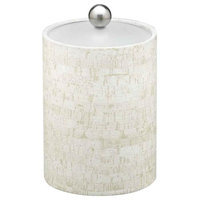 Stucco Cork 2qt Tall Ice Bucket with Lucite Lid