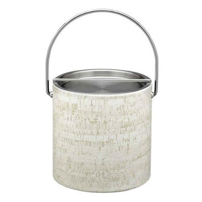 Stucco Cork 3qt Ice Bucket with Metal Cover
