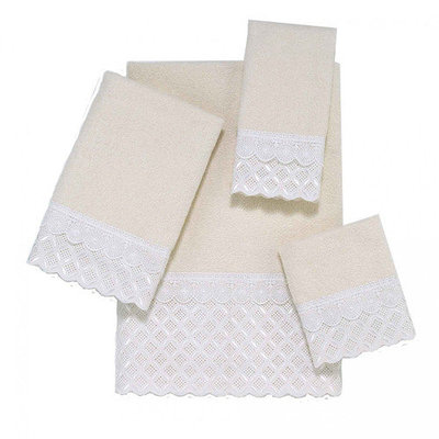 Avanti Linens Eyelet Scallop 4 Piece Towel Set