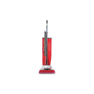 Electrolux Sanitaire Heavy-Duty Commercial Upright Vacuum, 17.5lb, Chrome/Red