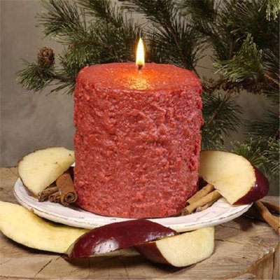 Hearth & Home Traditions 20016 4x4.5 Cake Candle - Apple Cinnamon