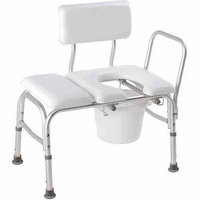 Carex Health Brands B15211 Vinyl Padded Tub Xferbench Withcutout And Commode Pail
