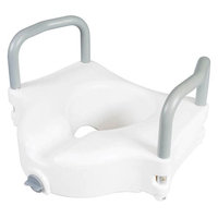 Carex Health Brands B31877 Raised Toilet Seat With Arms