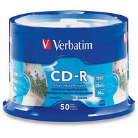 Verbatim 52x CD-R Media - Printable - 50 Pack