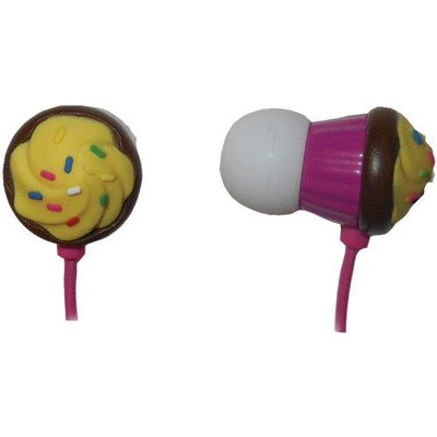 Maxell Chocolate Cupcake with Vanilla Frosting Earbuds - Pink