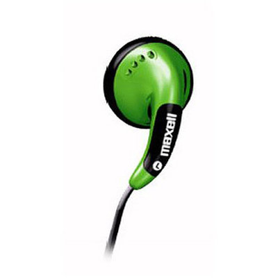 Maxell Color Buds With Mic - Stereo - Green - Wired - Earbud - Binaural - Outer-ear (196142)