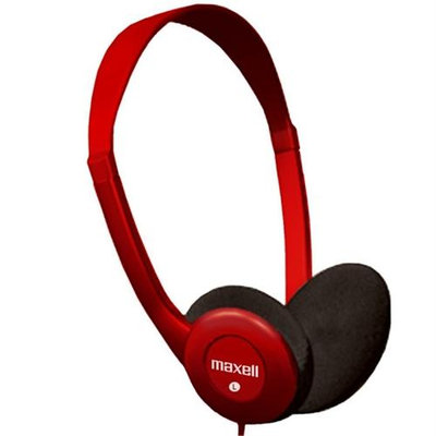 Maxell 196149 Sing Headphones with Built-In Microphone, Red