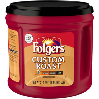 Folgers Custom Roast Mild Ground Coffee, 31.1 oz
