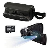 Sony PJ275 Full HD Projector Camcorder Bundle with 27x Optical Zoom, Sony 16GB SD Card, and Sony Case