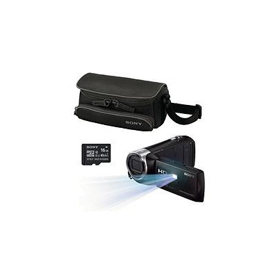 Sony PJ275 Full HD Projector Camcorder Bundle with 27x Optical Zoom, Sony 16GB SD Card, and Sony Case
