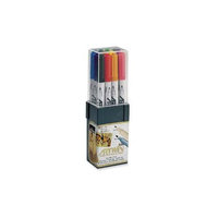 Uchida of America Double-Tip Marker, Medium/Fine Points, Water-Base Ink, Assorted