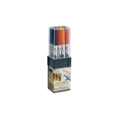 Uchida of America Double-Tip Marker, Medium/Fine Points, Water-Base Ink, Assorted