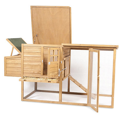 Petmate Flat Top Complete Chicken Coop with 2 Roosting Bar