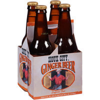 Sioux City Outrageous Ginger Beer Soda, 4 count, 12 fl oz, (Pack of 6)