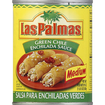 Las Palmas Medium Green Chile Enchilada Sauce, 19 oz, (Pack of 12)
