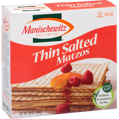 Manischewitz Thin Salted Matzos, 10 oz, (Pack of 12)