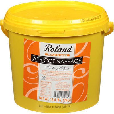 Roland Apricot Nappage Pastry Glaze, 15.4 lbs, (Pack of 2)