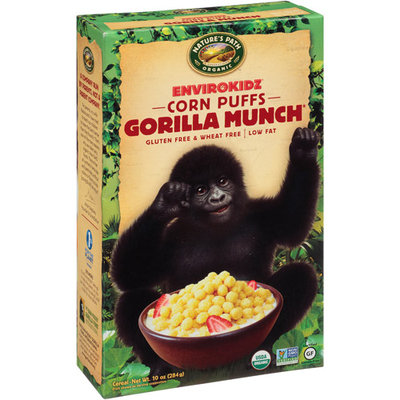 Nature's Path Organic EnviroKidz Gorilla Munch Corn Puffs Cereal, 10 oz (Pack of 6)