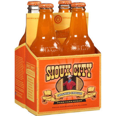 Sioux City Orange Cream Soda, 12 fl oz, 4 pack, (Pack of 6)