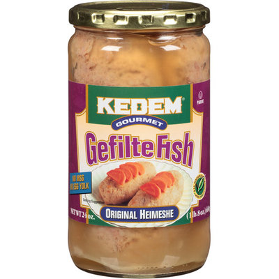 Kedem Gourmet Original Heimeshe Gefilte Fish, 24 oz, (Pack of 6)