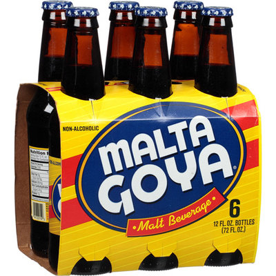 Malta Goya Malt Beverage, 6 count, 72 oz (Pack of 4)