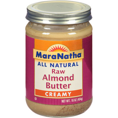 MaraNatha All Natural Creamy Raw Almond Butter, 16 oz, (Pack of 6)