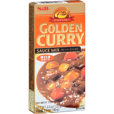 S & B Golden Curry Mild Sauce Mix, 3.5 oz, (Pack of 12)