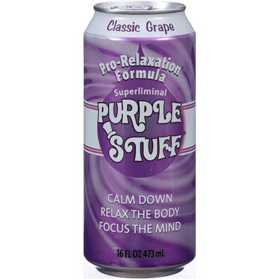 Purple Stuff Classic Grape Beverage, 16 fl oz, (Pack of 12)