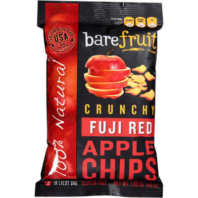 Bare Fruit Crunchy Fuji Red Apple Chips, 1.69 oz, (Pack of 10)