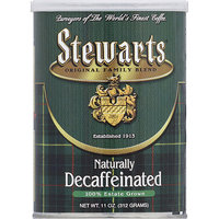 Stewart's Stewarts Naturally Decaffeinated Ground Coffee, 11 oz, (Pack of 6)