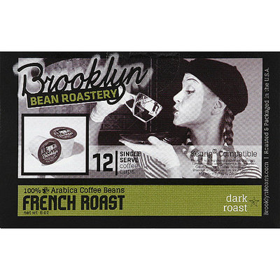 Brooklyn Bean Roastery French Roast Coffee K-Cups, 12 count, (Pack of 6)