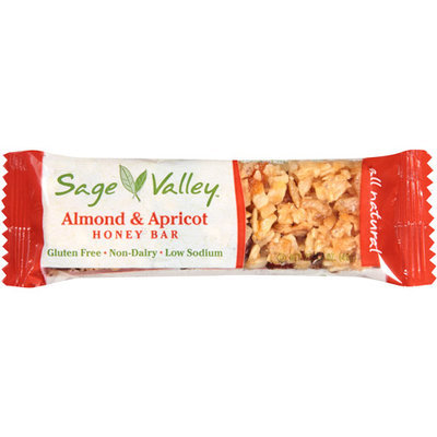 Sage Valley Almond & Apricot Honey Bar, 1.4 oz, (Pack of 12)