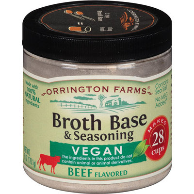 Orrington Farms Vegan Beef Flavored Broth Base & Seasoning, 6 oz, (Pack of 6)