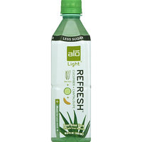 Alo Light Refresh Cucumber + Cantaloupe Aloe Vera Drink, 16.9 fl oz, (Pack of 12)