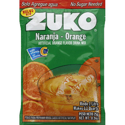 Zuko Orange Drink Mix, 0.9 oz, (Pack of 24)