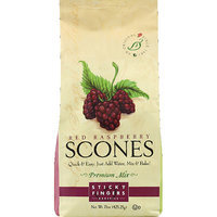 Sticky Fingers Bakeries Red Raspberry Scones Premium Mix, 15 oz, (Pack of 6)