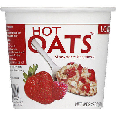 Love Grown Foods Strawberry Raspberry Hot Oats, 2.22 oz, (Pack of 8)