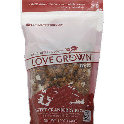 Love Grown Foods Sweet Cranberry Pecan Oat Clusters & Love, 12 oz, (Pack of 6)