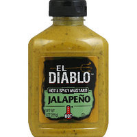 El Diablo Jalapeno Hot & Spicy Mustard, 9 oz, (Pack of 6)